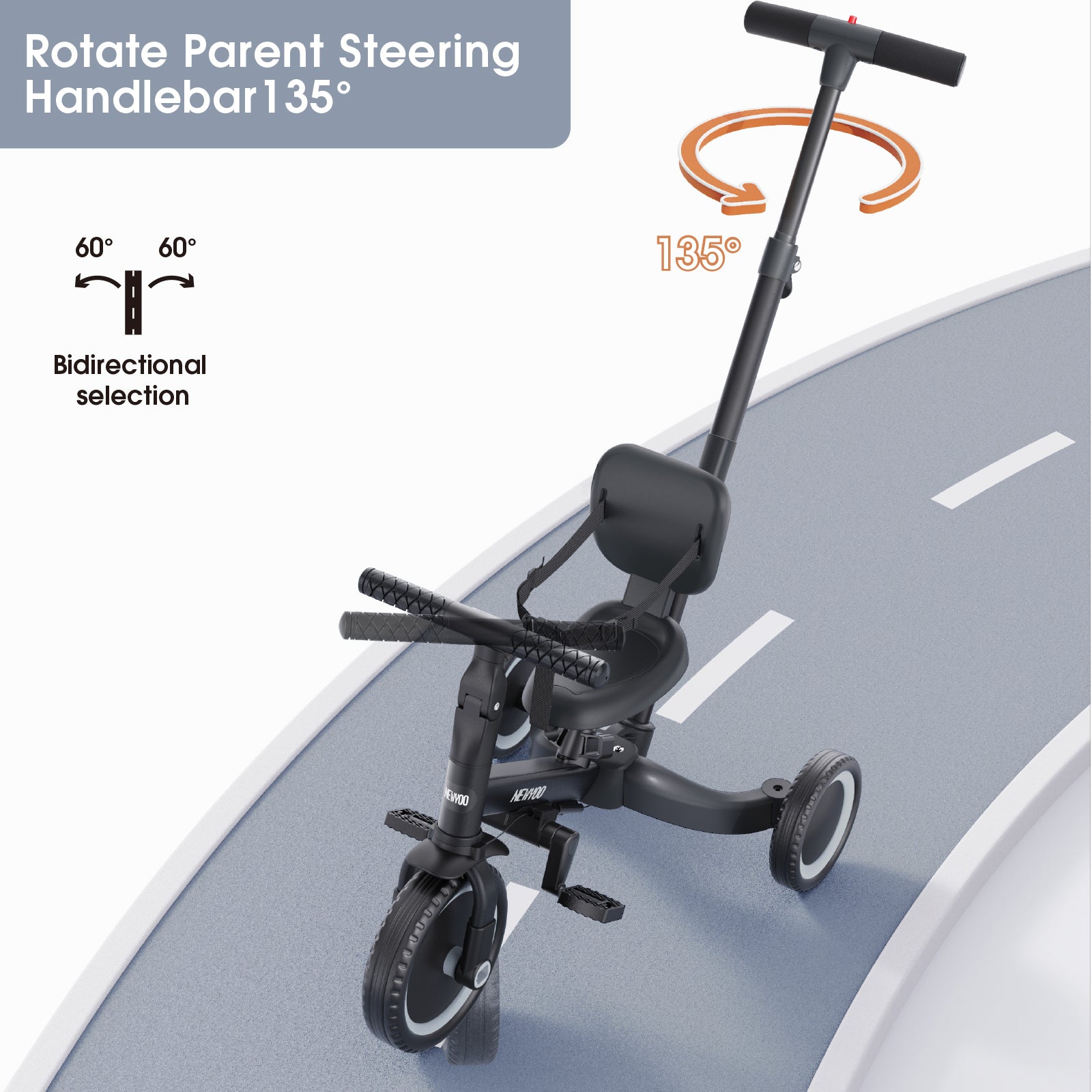 newyoo Tricycle, TR007, Black