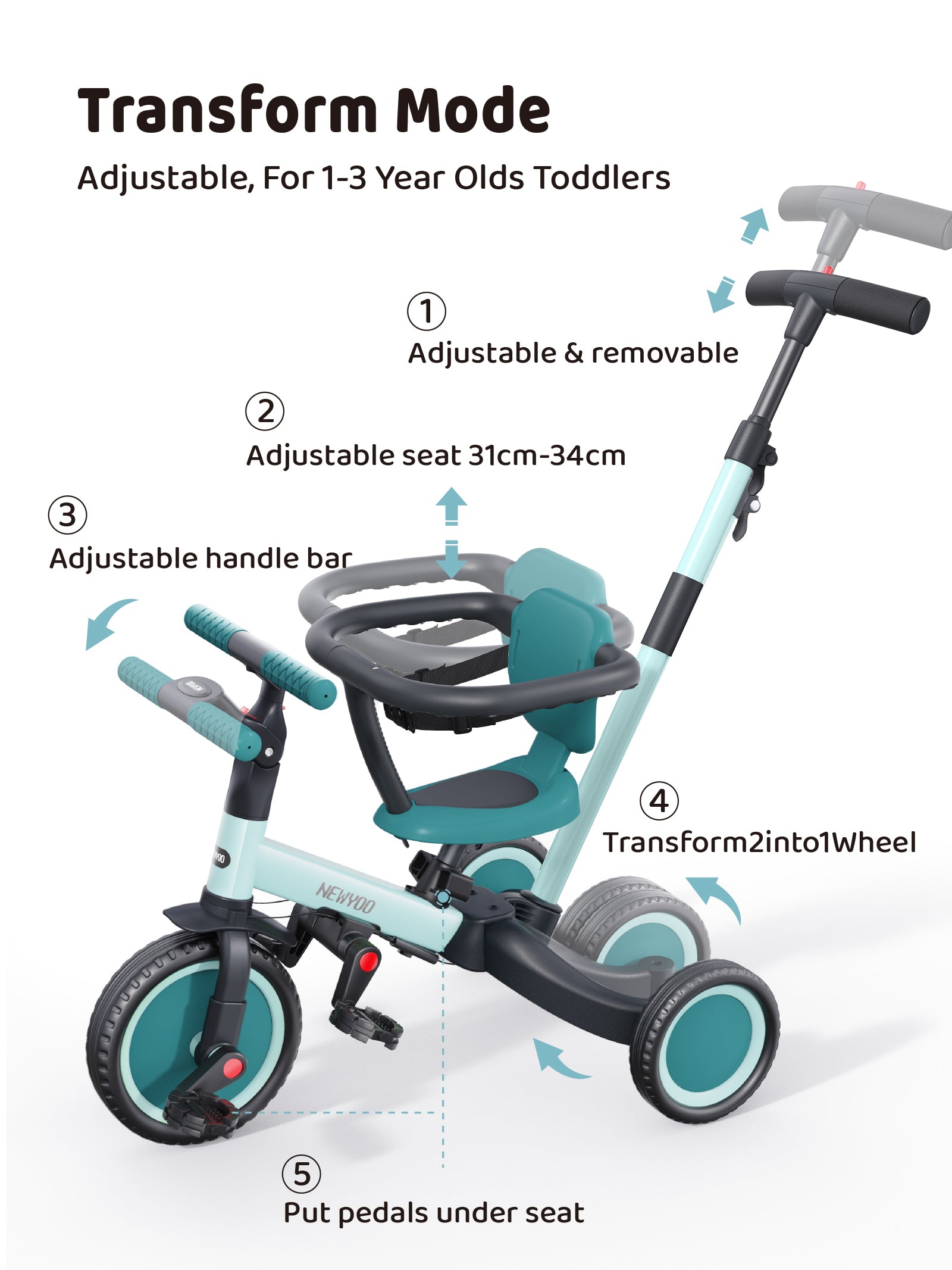 newyoo Tricycle, TR008, Green