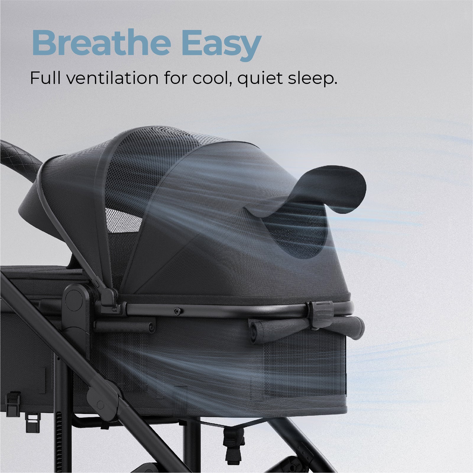 newyoo Baby Bassinet Stroller, Nestro 516M, Black