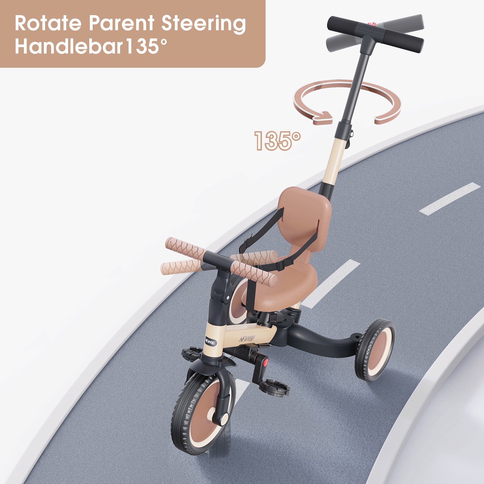 newyoo Tricycle, Khaki, TR007