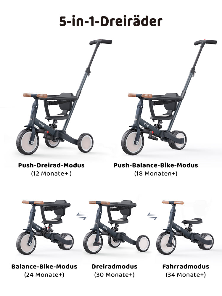 newyoo Tricycle, TR008, Dark Grey