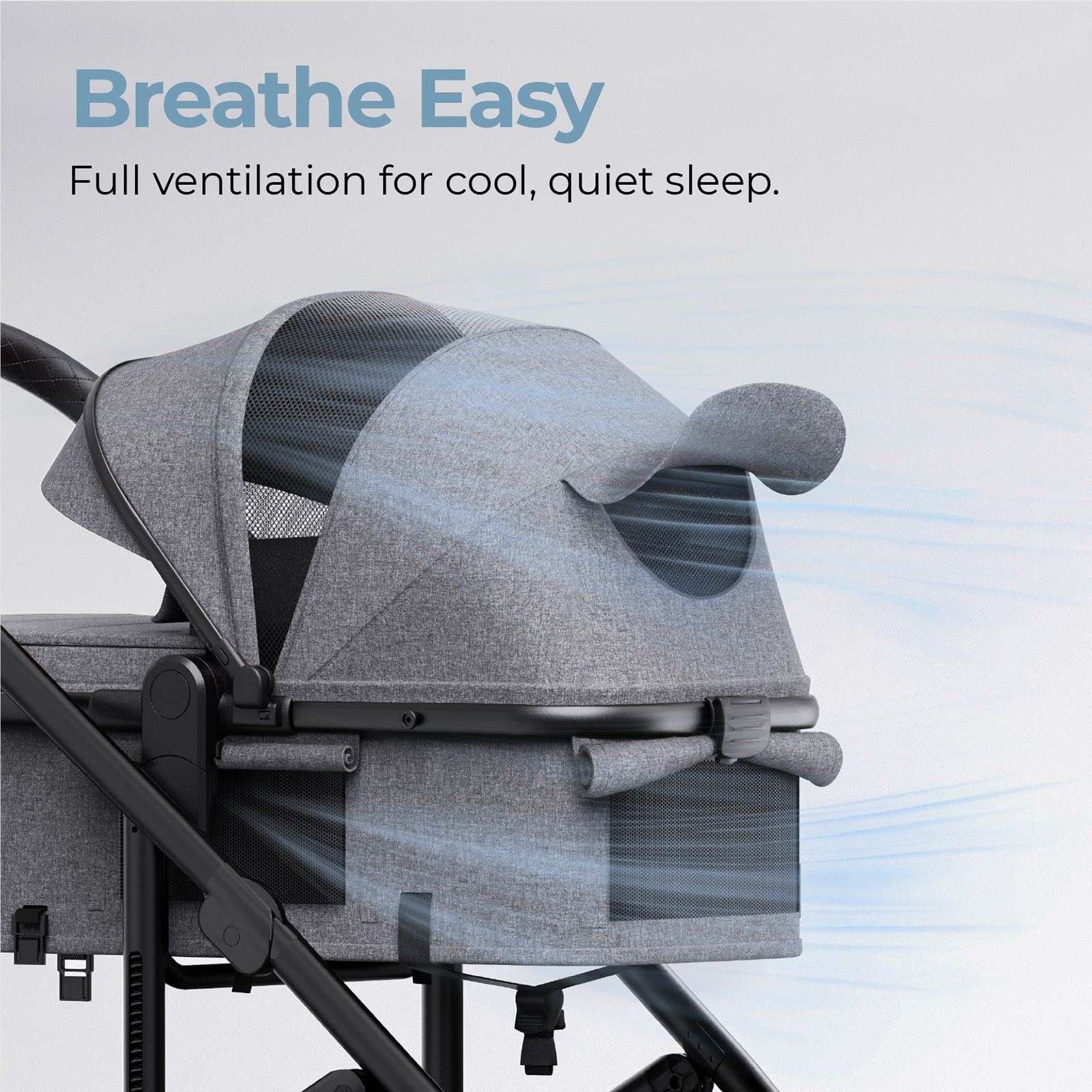 newyoo Baby Bassinet Stroller, Nestro 516M, Gray