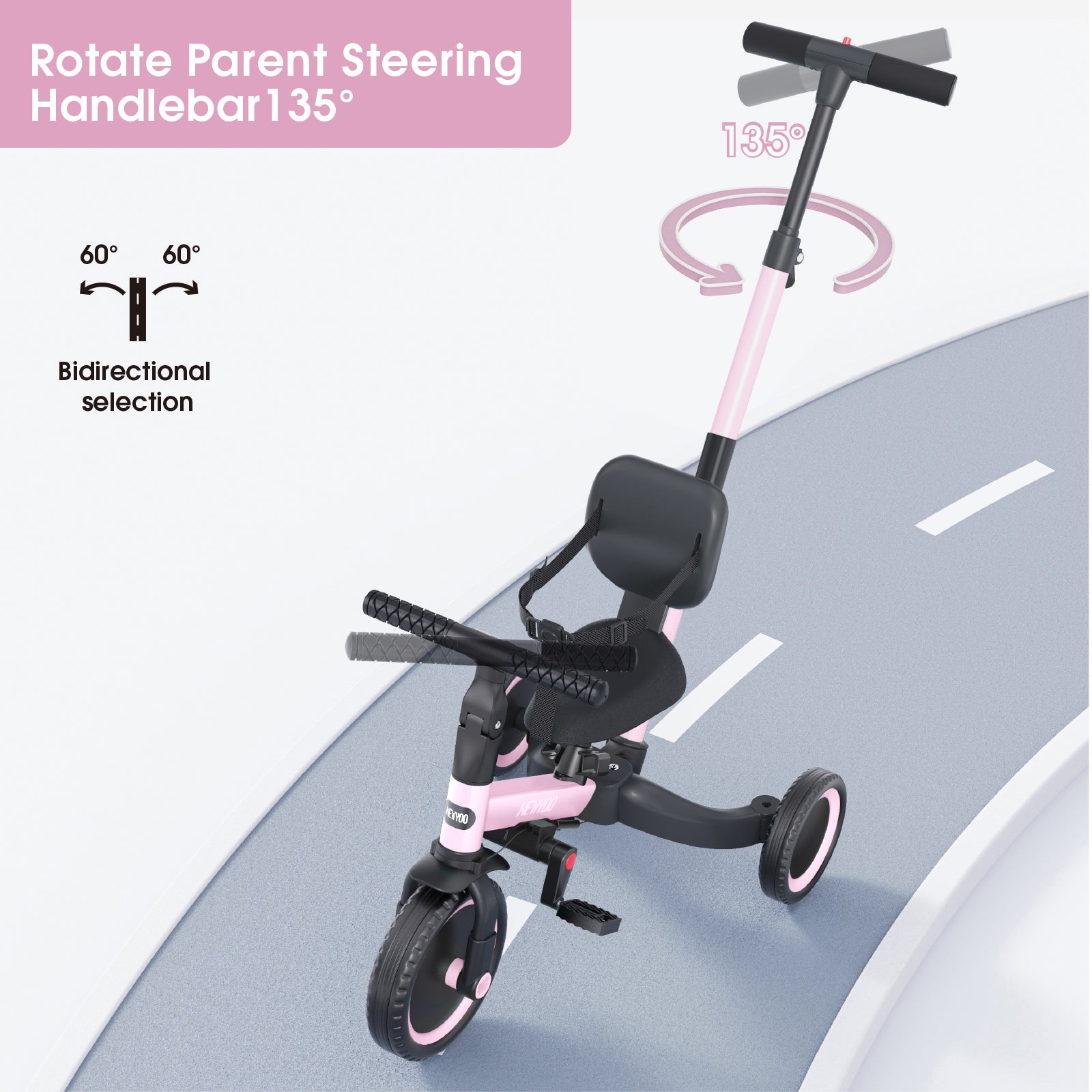 newyoo Tricycle, Pink, TR007