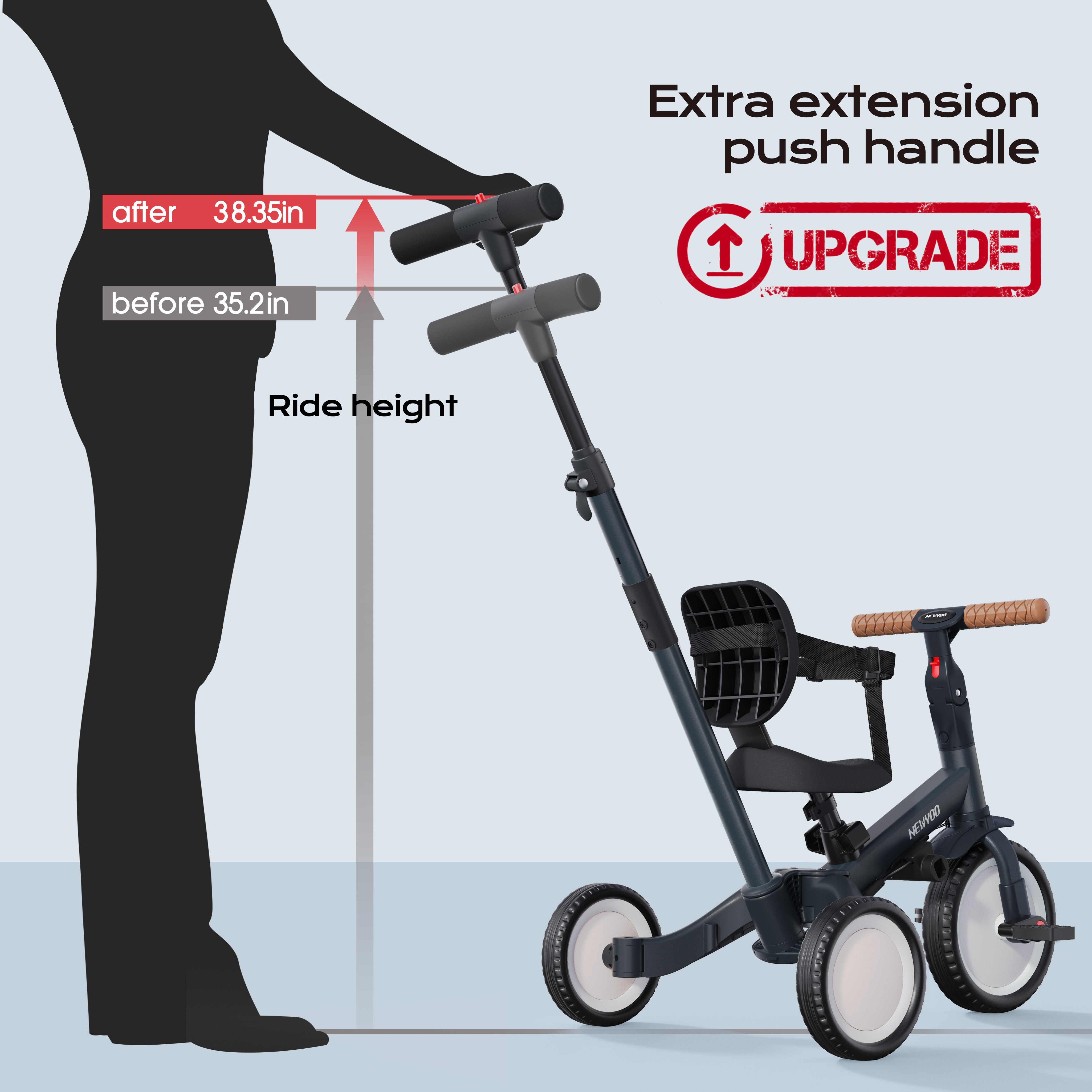 newyoo Tricycle, TR007, Dark Grey