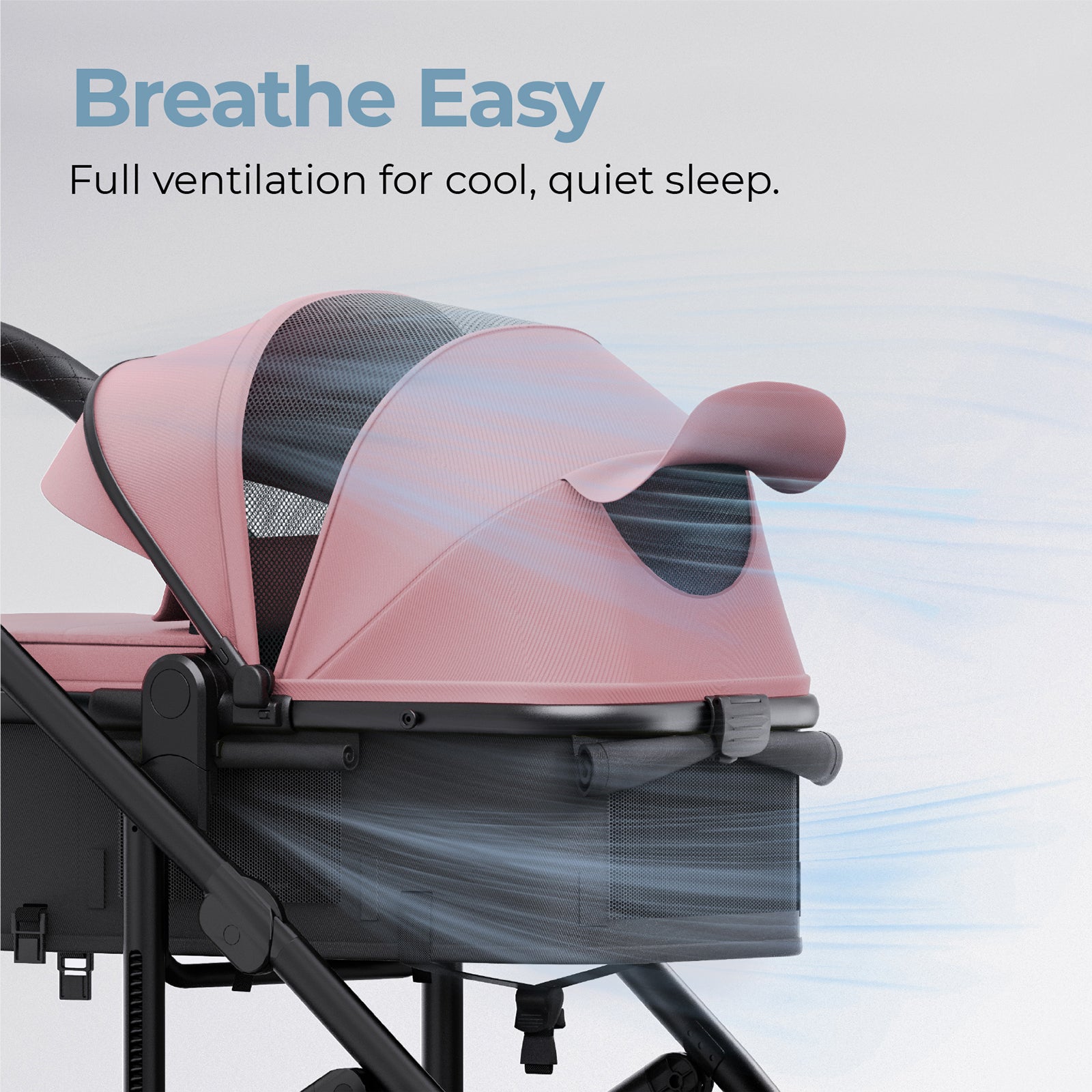 newyoo Baby Bassinet Stroller, Nestro 516M, Pink