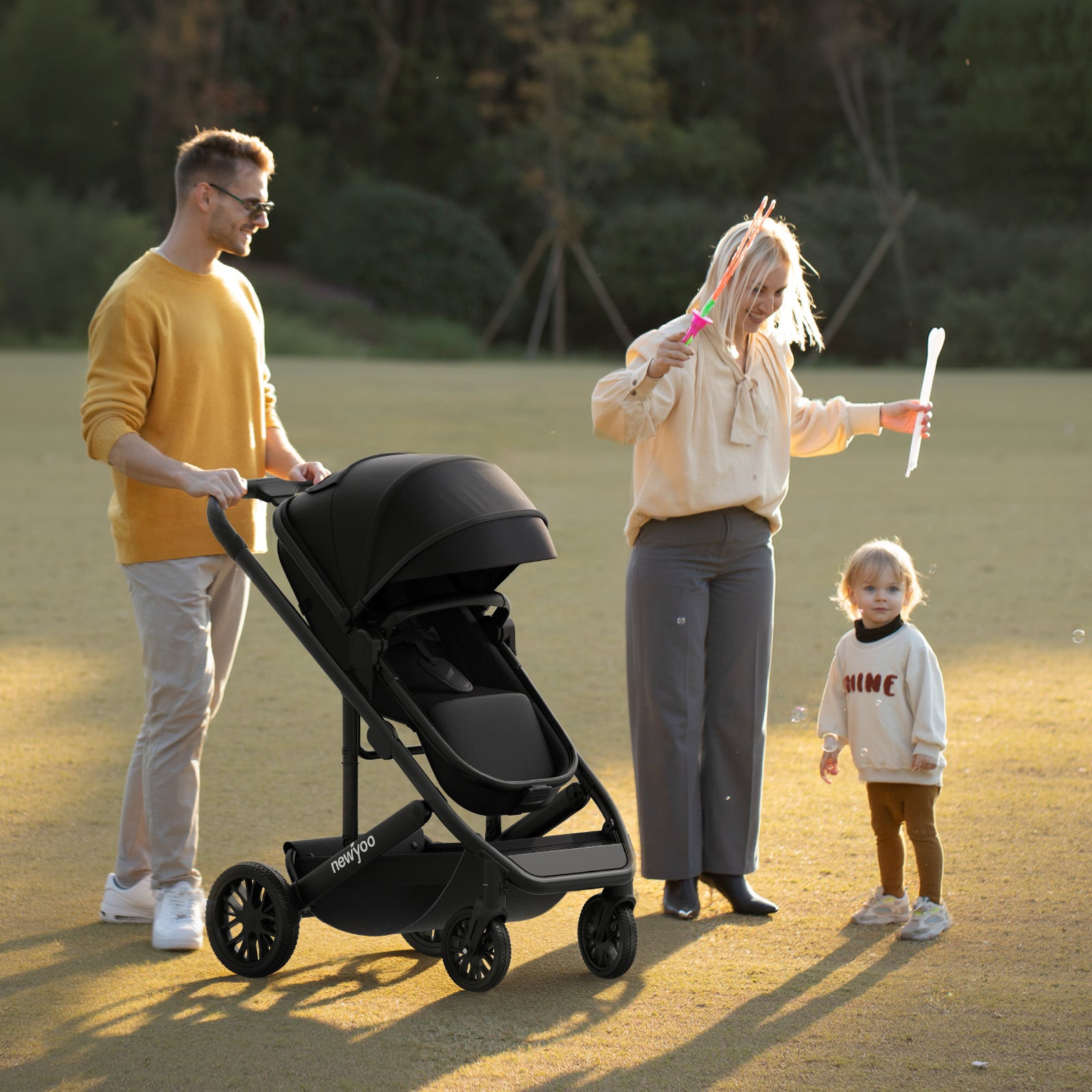 newyoo Baby Bassinet Stroller, Nestro 516M, Gray